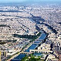 Aerial view of Paris from the East