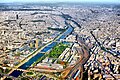 Aerial view of Paris from the East