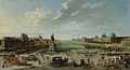 A View of Paris from the Pont Neuf by Nicolas-Jean-Baptiste Raguenett, 1763
