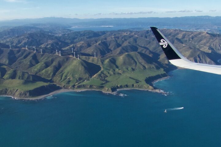 Plane Leaving New Zealand for Australia